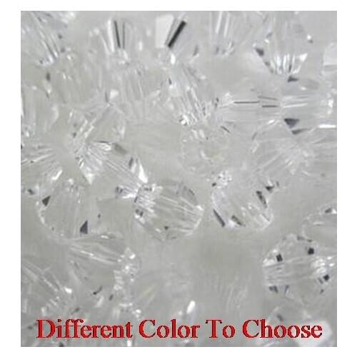 4mm 6mm 3mm 1000Pcs/lot strand Bicone Faceted Glass Cuts Looses Beads Colored Mixed size white yh43