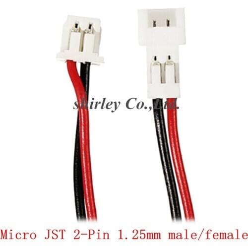 50 Pairs Micro JST 2-Pin 1.25mm 2P male/female connector Plug Wires Cables