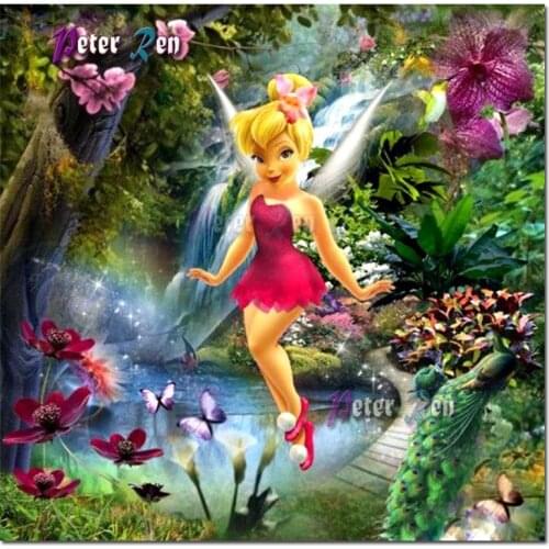 5D DIY Diamond Painting butterfly fairy Full Square\Round Drill Embroidery Crystal Cross Stitch Flowers girl elf gift Home Decor