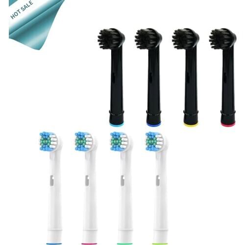 8pcs Bamboo Charcoal and Precision Clean Brush Heads For Braun oral B D12 D16 3757 3709 EB20-4 D10 D12K/S DB4510K D16 D20 P2000