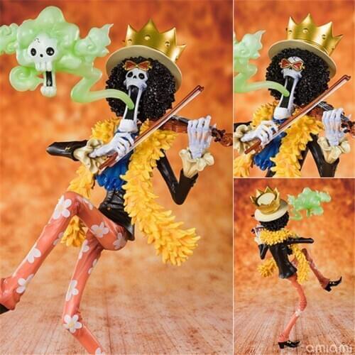 Anime One Piece Brook Burukku 20th Anniversary Ver. PVC Action Figure Statue Collectible Model Toys Doll 23cm