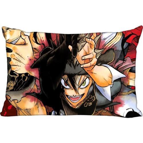 Custom Black Clover Rectangle Pillowcase zipper dakimakura Classic Pillow Case size 35*45cm DIY Gift Drop Shipping
