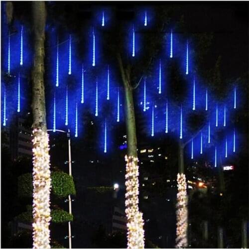 50CM 240LED Meteor Shower Rain Tube LED Christmas Light Wedding Party Garden Xmas String Light Outdoor Holiday Lighting 100-240V