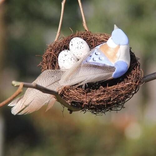 Artificial Ratten Nest Foam Mini Foam Egg Fake Birds Nest For Easter Home Decor Happy Easter Party Gift Artificial Ratten Nest