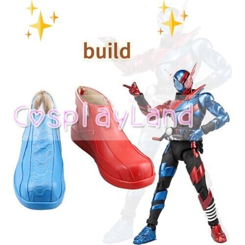 Kamen Rider Masked Rider Build Rabbittan Cosplay Boots Shoes Men Shoes Costume Customized Accessories Halloween Party Shoes