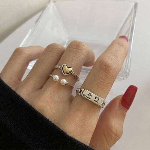 Vintage Punk Carved Letters Ring Jewelry Hip Hop Rock Ring Unisex Women Male Party Metal Adjustable Rings Party Jewerly New Hot