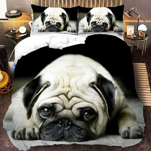 Animal 3d cute dog custom bedding set quilt cover pillowcase 3pcs twin designer designer bedding luxury