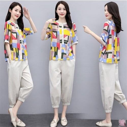 Korea Lady suit Summer fashion tracksuit set New 2 peice set women Large size Leisure tracksuit women trend Youth clothing
