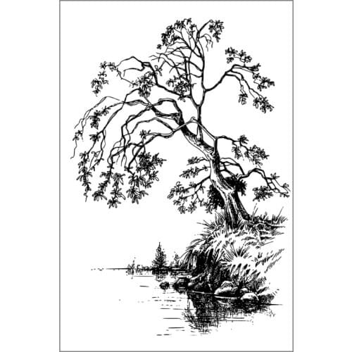 Lush Tree DIY Silicone Clear Stamp Cling Seal Scrapbook Embossing Album Craft