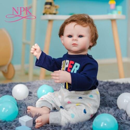 NPK 50CM Detailed 3D Painting with Veins Realistic Handmade Bebe Doll Reborn soft body Baby Archie Collectible Art Doll