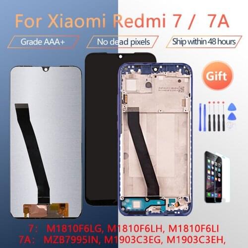 For XIAOMI Redmi 7A Original LCD screen assembly For XIAOMI Redmi 7 Original LCD screen assembly with front case Black