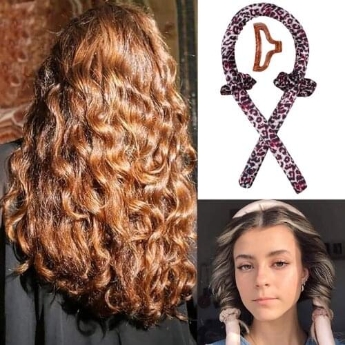 Heatless Curling Rod Headband Ribbon Set Hair Curlers for Girls Long Medium Hair
