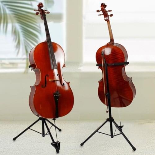 Cello Stand Adjustable Sturdy Alloy Music Embracing Stand Lute Electric Guitar Rack Bass Display Bracket for Musical Performance