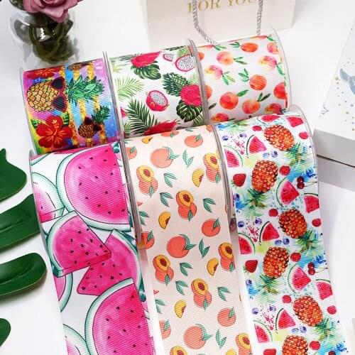 DIY Handmade Materials Printed Grosgrain Ribbon 50 Yard Per Size 29619