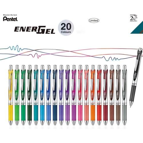 2021 New Japanese Pentel 20th Anniversary Limited Gel Pen BLN75 Smooth And Quick-Drying Press Color Refill 0.5mm