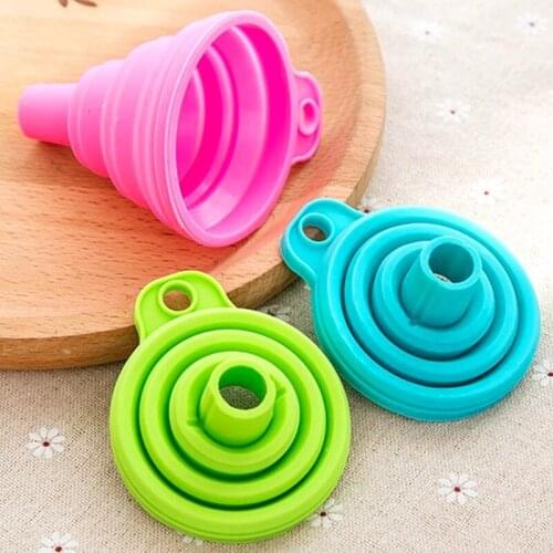 Food-Grade Folding Silicone Funnel Foldable Funnel Mini Silicone Collapsible Portable Funnel Kitchen Tools Kitchen Accessory