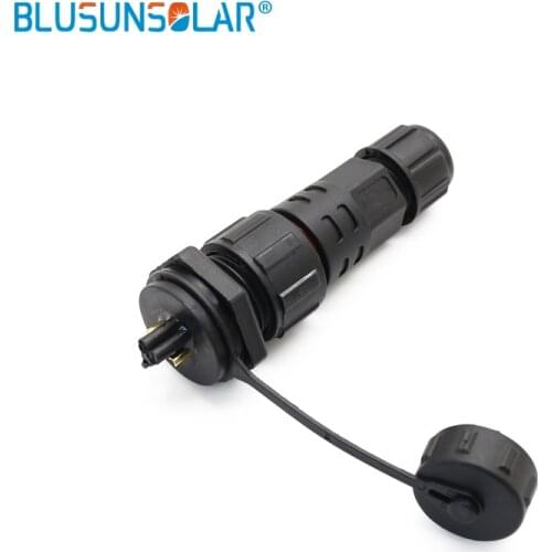 10 pair/lot M16 2,3,4 ,5 Pin 300V 10A IP67 Male Panel Mount Waterproof Cable Connector Nylon Material, Gold Plated Pins