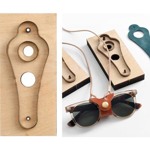 Leather Cutting Die, Wooden Die Cutter Template, Glasses Lanyard Making Mold for DIY Crafts Jewelry Crafting Mould Stencil Mold