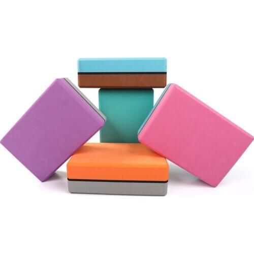 YLWCNN High Density 200G Yoga Brick Custom EVA Duotone Yoga BLOCK Brick TOY