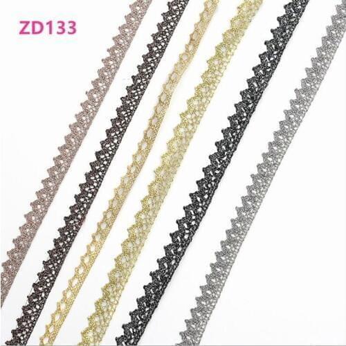 Gold and silver line lace accessories curtain gold thread line lace clothing ornament headscarf skirt decoration ZD133