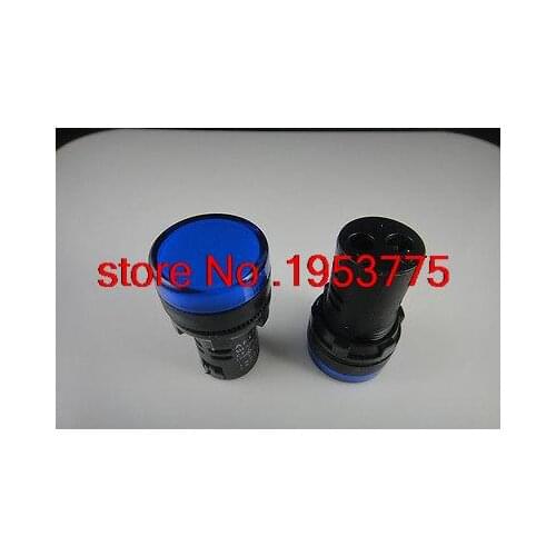 10pcs 220V 16mm Blue LED Power Indicator Signal Light