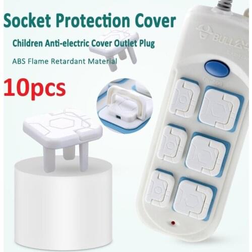 10pcs Baby Safety Child Electric Socket Outlet Plug Protection Security Two Phase Safe Lock Cover Kids Sockets Cover Plugs