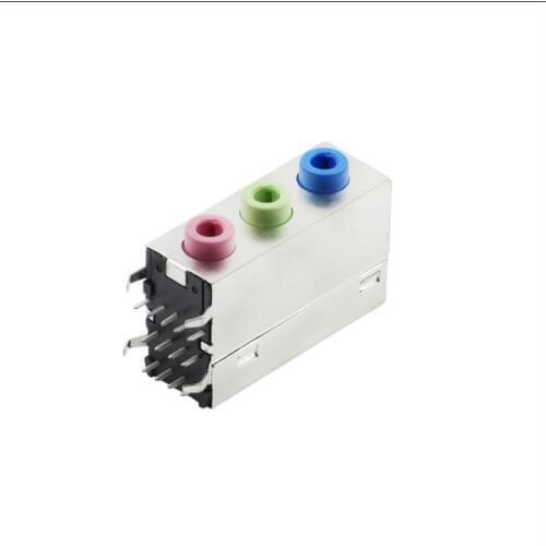 10 pcs Jack-110 3.5 Audio Interface Computer Host 3-Hole Audio Ear Machine PJ-31300 Triple Socket