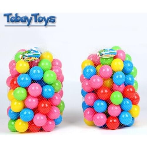100Pcs/lot Cute Ocean Ball Baby Eco Friendly Soft Plastic Ocean Ball Colorful Marine Ball Non Toxic High Quality Toys For Baby