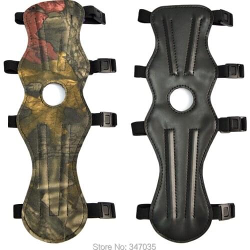 1X Leather Arm Guard 12" 4 Straps Archery Armguard Bow Shooting Protective Gears Free Shipping