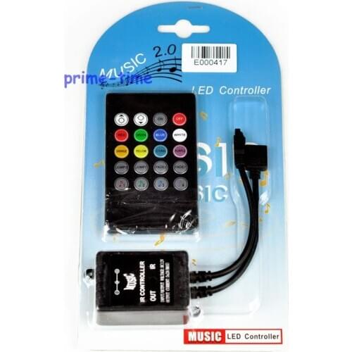 20 Keys LED Music IR Controller 12V 6A with IR Remote Controllers for 3528 5050 RGB LED Strip Lights Mini Controller hot selling