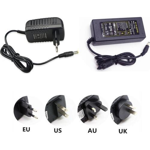 AC110 220V Power Supply Adapter Transformer LED Strip 1A 2A 3A 4A 5A 6A 7A 8A 10A DC 12V Power Supply Adapter US/EU/UK/AU Plug