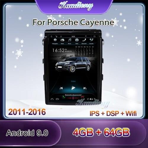 Kaudiony 10.4" Tesla Style Android 9.0 Car Radio For Porsche Cayenne Car Multimedia Player Auto GPS Navigation Stereo 2011-2018