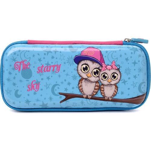 Kawaii Cute Cat Owl Bear Pencil Case Creative Cartoon EVA Penal School Pencilcase for Girls Boys Pen Bag Box Stationery Pouch