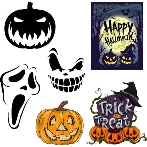 DIY Cartoon Halloween Heat Transfer Sticker For Vogue Girl Clothing Patch 1 Piece. T296