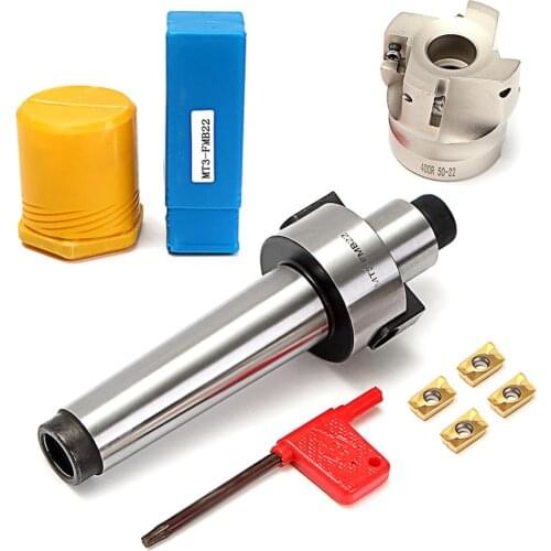 FMB22 MT3 Shank 400R 50mm Face CNC End Milling Cutter 4 APMT1604 Carbide Inserts Set Drawbar Machine Accessories Mill Cutter