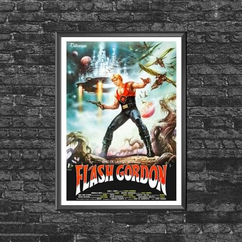 Flash Gordon - Action Adventure 80s Cinema Movie Poster Wall Painting Home Decoration (No Frame)