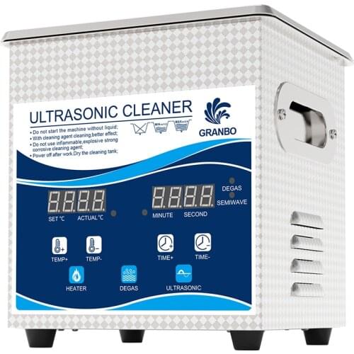 Ultrasonic Cleaner Bath 2L 60W Digital Degas 110V/220V Ultrasound Remove Oil Rust Earrings Hardware Optical Lens Dental Tools