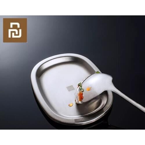 Huohou 304 Stainless Steel Spoon Pad Safe Durable Anti-corrosion Mat Non-slip Cutlery Container Easy To Clean For Food Kitchen