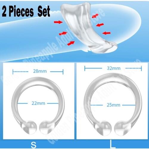 Foreskin Correction Ring Penis Ring Sex Toys for Men Cock Phimosis Corrector Silicone Foreskin Correct Rings Penis Trainer Rings