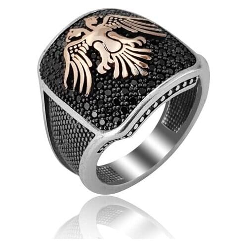 925 Silver Traditional Eagle Ring Resurrection Ertugrul Rings