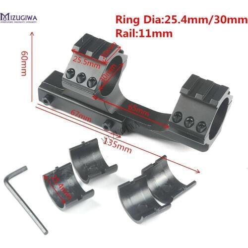 Heavy Duty Cantilever Weaver Forward Reach Scope Mount 30mm / 1 inch Ring Rifle Optics 11mm Dovetail Picatiiny Rail Pistol