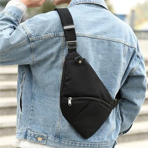 Anti Theft Chest Small Bag Casual Bags Cross Stripe Reflective Mini Messenger Bag Mens Shoulder Bag Sport Package
