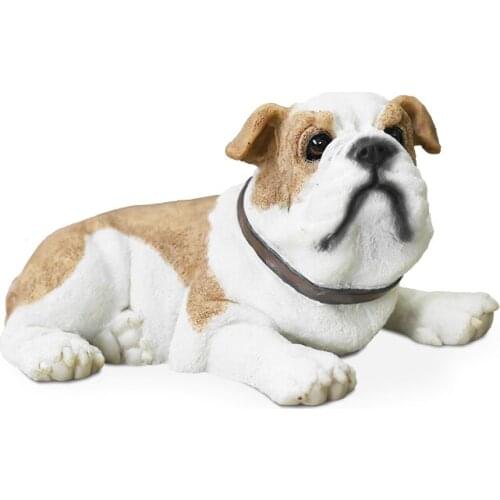 Fashion Simulation British Bulldog Model Figurines Miniatures Home Decoration Crafts Furnishing Murals Accessories Home Crafts
