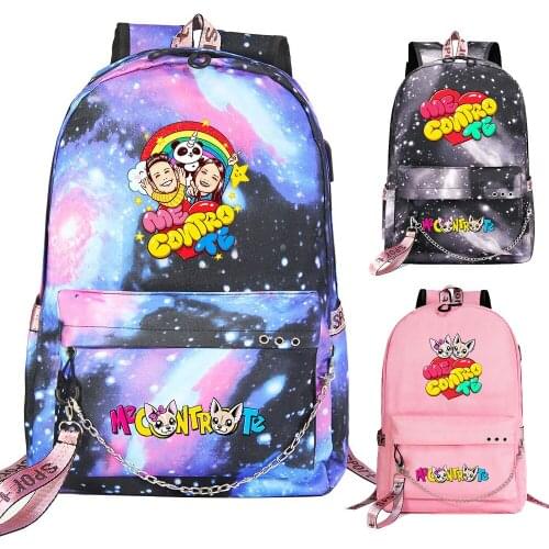 New Cute Me contro Te Prints Boys Girls Kids School Bag Women USB Chain Travel Backpack Canvas Men Bagpack Packsack Mochila