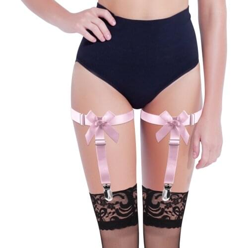 Pink Bow Stocking Belt Garters Bdsm Harness Sword Belt Erotic Accessories Women Punk Goth Erotic Lingerie Dance Rave Costume