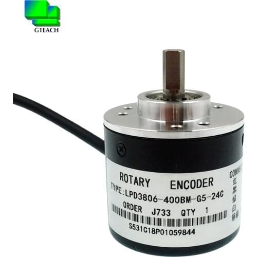 Rotary encoder 400 ppr LPD3806-400BM-G5-24C A B Phase Incremental optical shaft 6mm Rotary Encoder