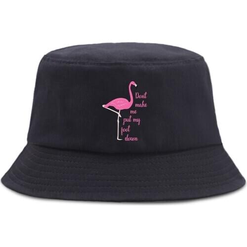 Flamingo Cool Text Printing Hip Hop Bob Hat For Men Unisex Fashion WomenS Panama Cap Harajuku Fishing Women 2021 Fisherman Hats