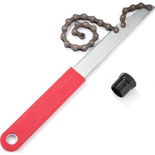 Bicycle Freewheel Turner Chain Whip Cassette Sprocket Remover Tool Freewheel Repair Tools Card Fly Wrench Combination