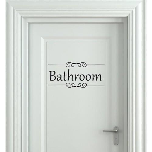 Vintage Wall Sticker Bathroom Decor Toilet Door Vinyl Decal Transfer Vintage Decoration Wall Art Home Decor Sticker
