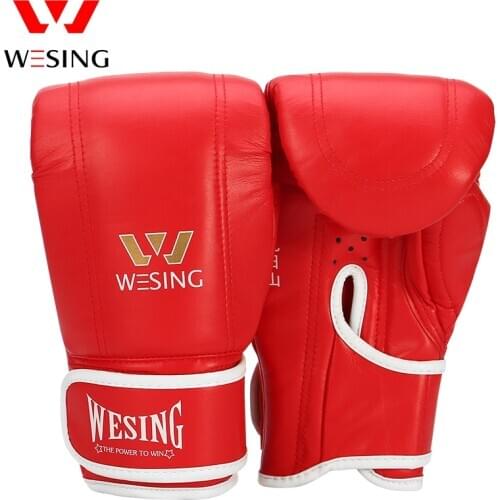 Wesing 8OZ Punch Bag Glove Boxing Gloves Open Thumb Fight MMA Muay Thai Training Workout Mitts Sanda Gear